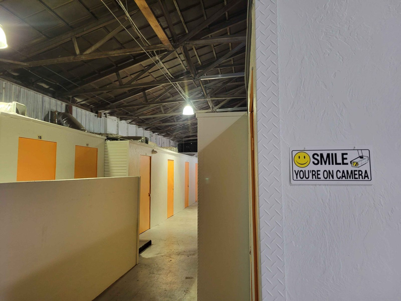 Interior corridor of air-cooled units at the Tucson facility